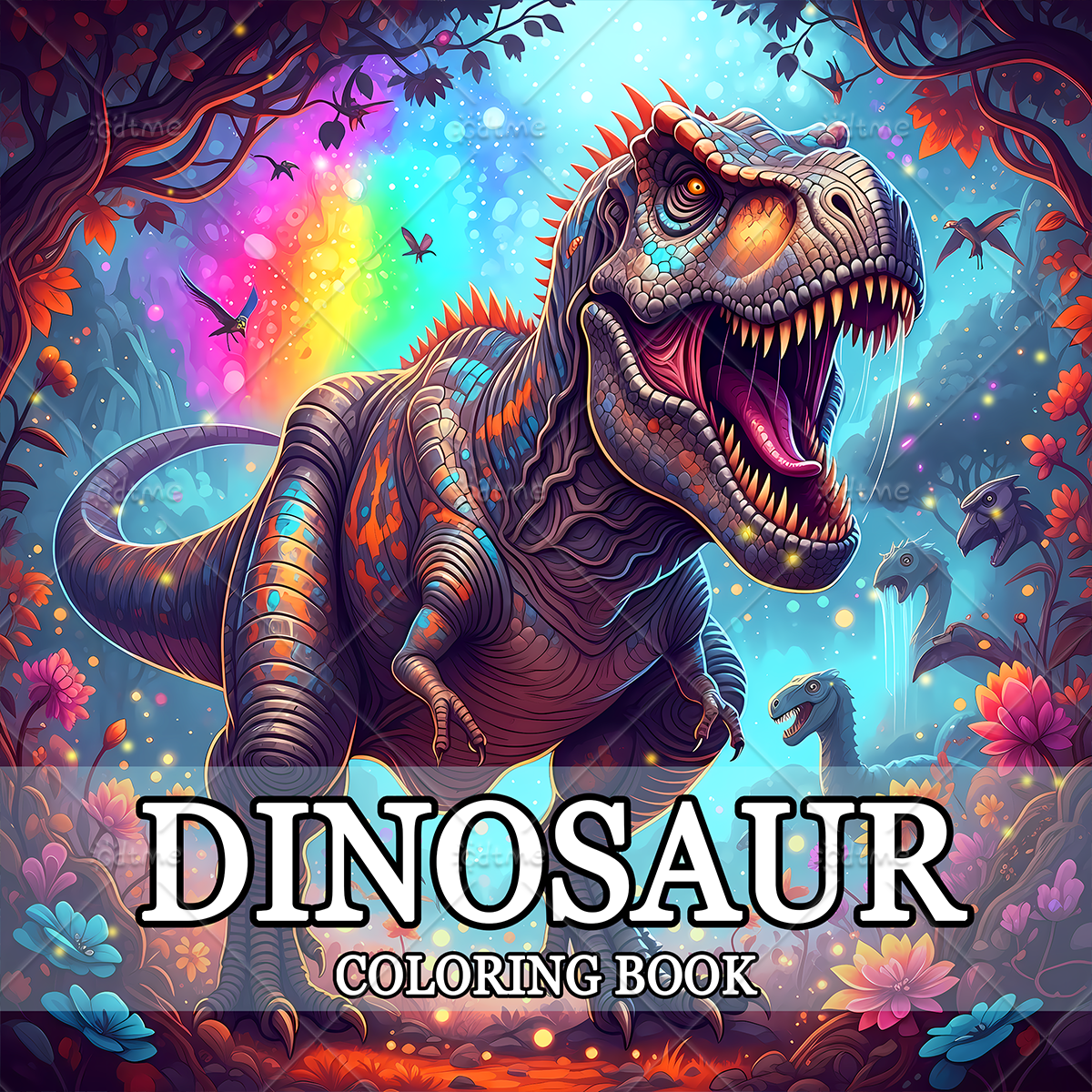 Photography Of Book - DINOSAUR Coloring Book Adult Relieve Stress