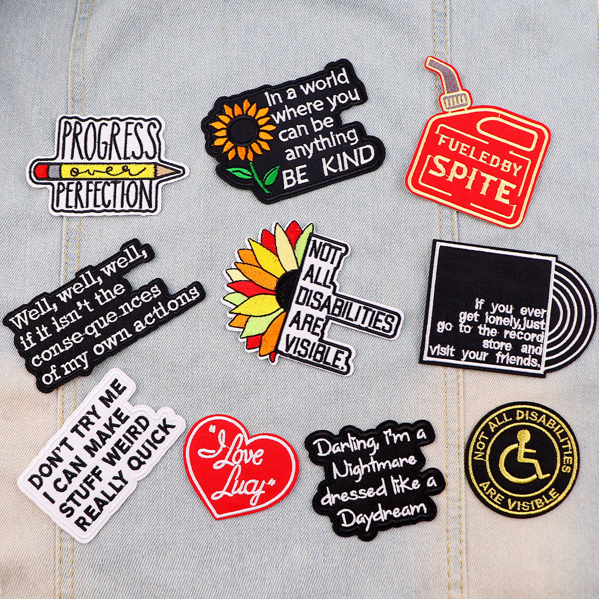 Photography Quotes - Motivational Phrase Patch Sunflower Iron On