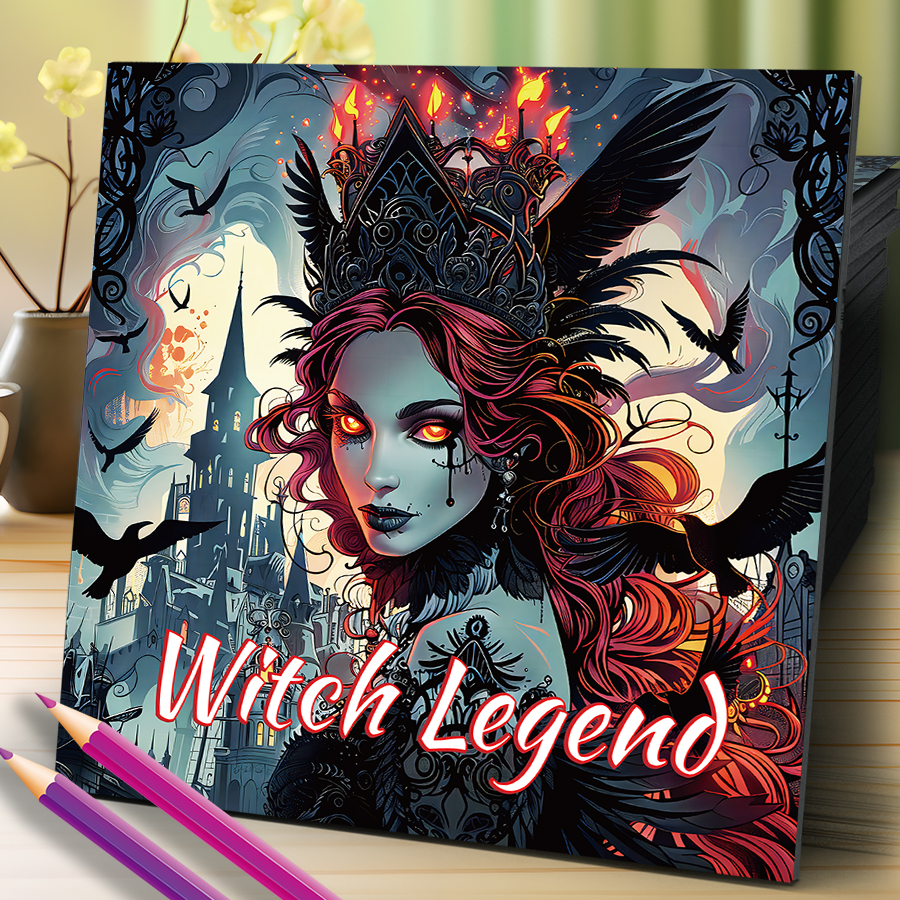 Photography Of Book - 1pc Witch Legend Coloring Book 20