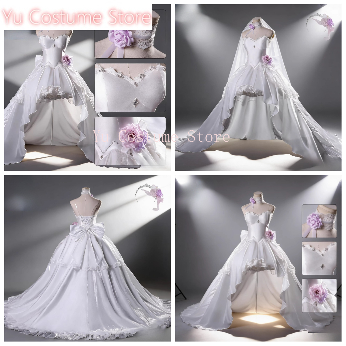 Photography Game - Tokisaki Kurumi Wedding Bride Cosplay Anime