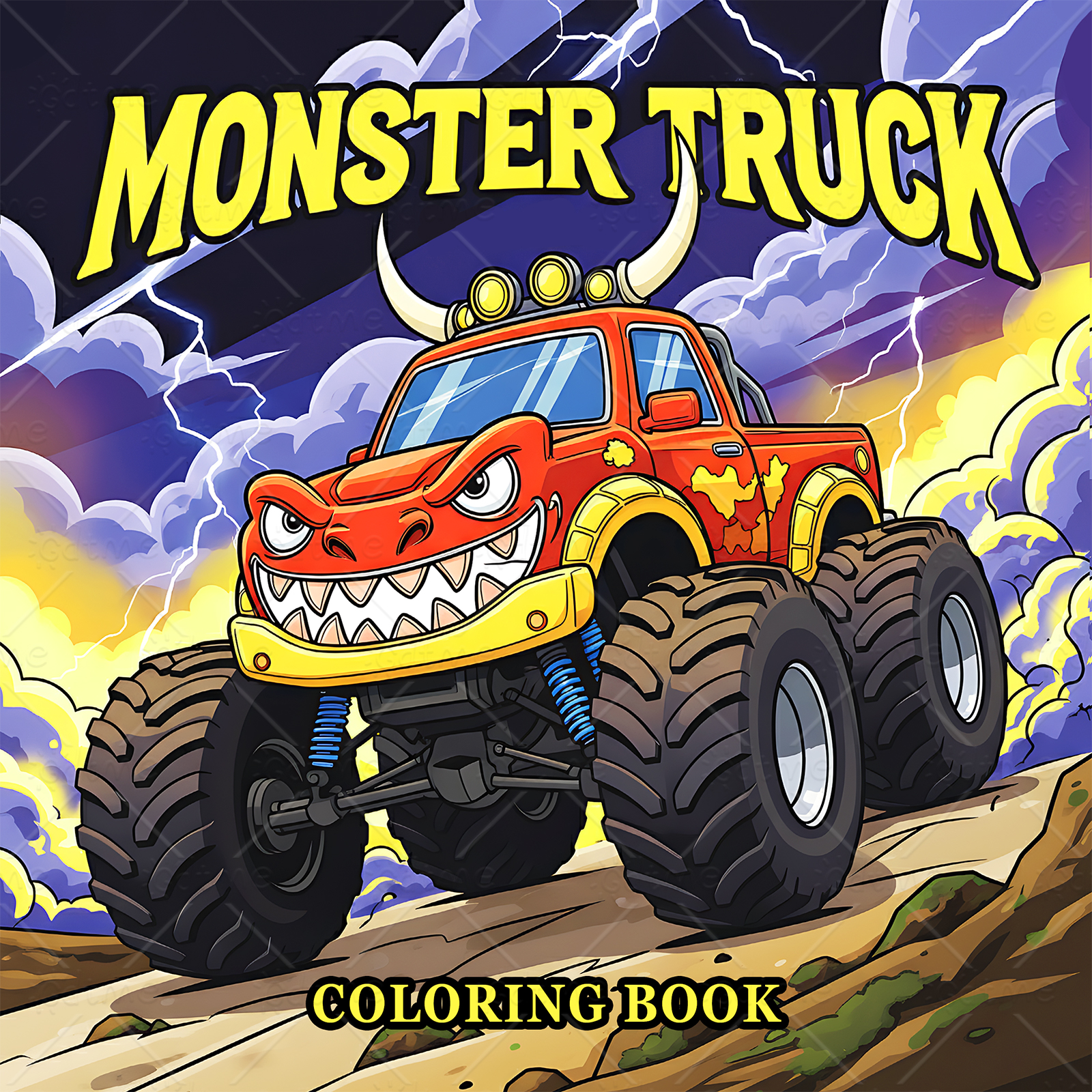 Photography Of Book - MONSTER TRUCK Coloring Book for Adults