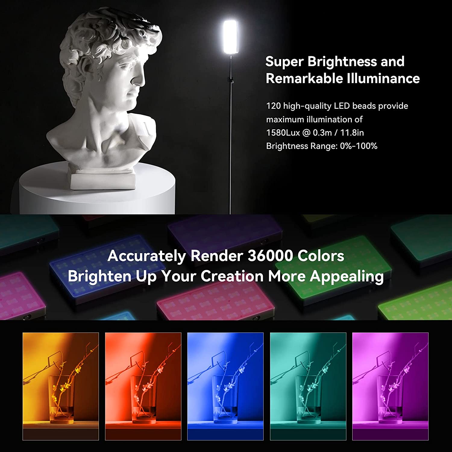 SmallRig RM120 RGB LED Video L - Photography Umbrella Lights reseña y precio