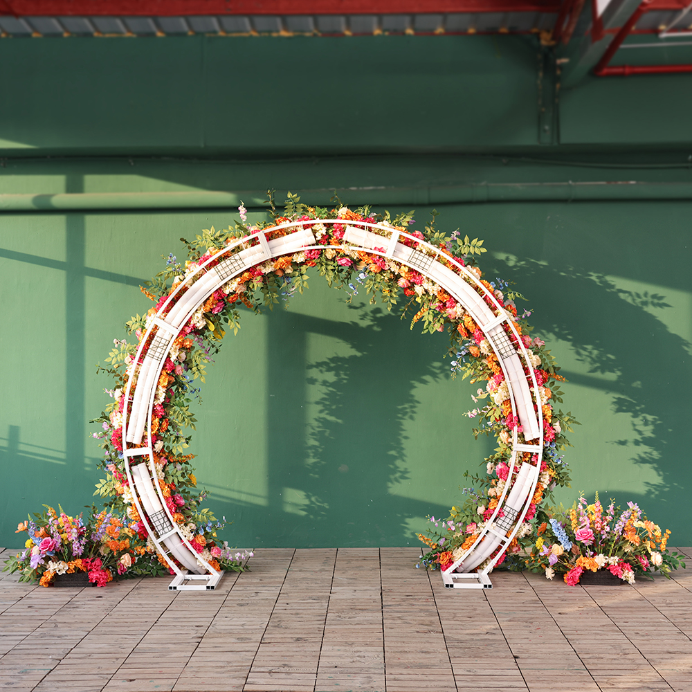 Orange Circle Artificial Flowe - Photography Graduation reseña y precio