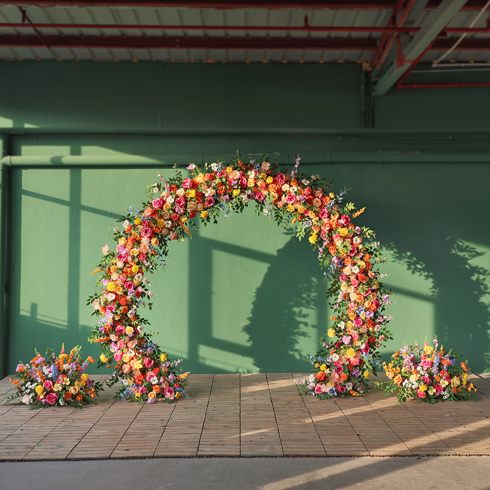 Orange Circle Artificial Flowe - Photography Graduation reseña y precio