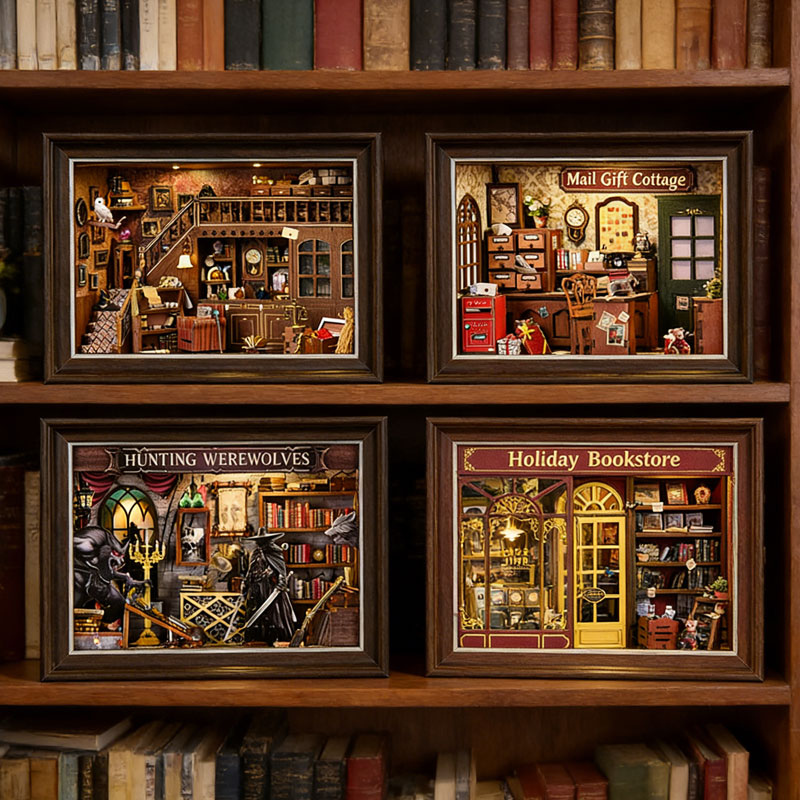 DIY 3D Wooden Book Nook Kit Mi - Photography Hacks reseña y precio