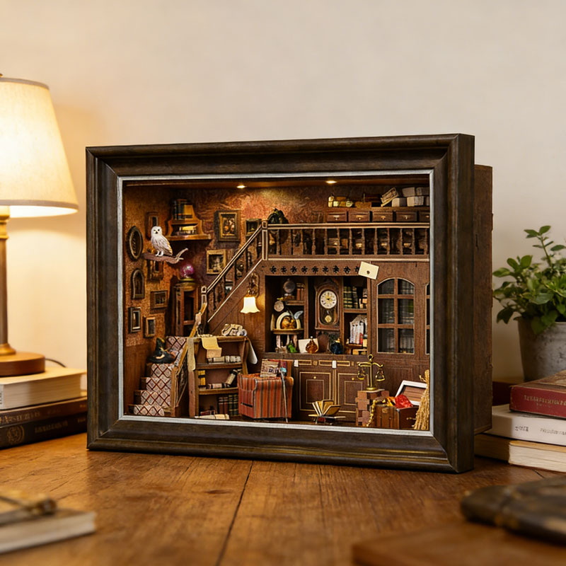 DIY 3D Wooden Book Nook Kit Mi - Photography Hacks reseña y precio