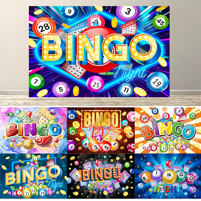 Colorful Bingo Night Backdrop  - Photography Winner reseña y precio