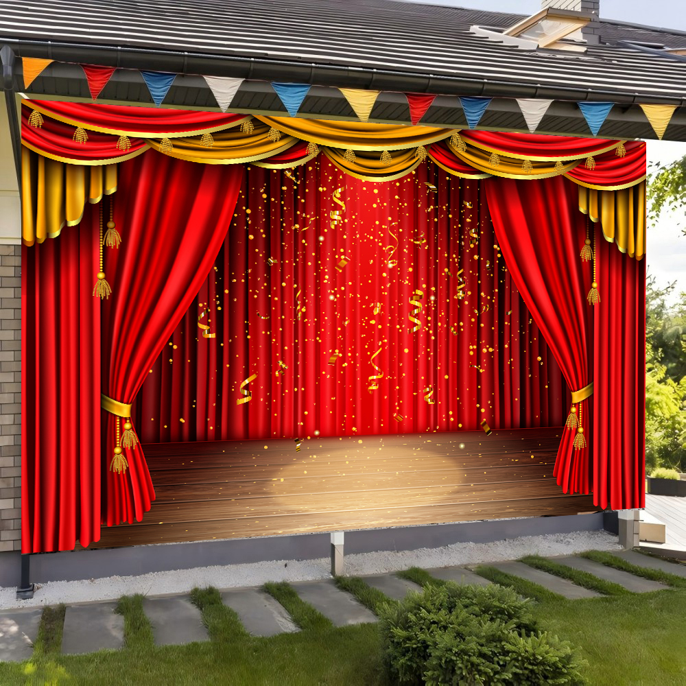Red Theater Curtain Party Back - Photography Kit Pro reseña y precio
