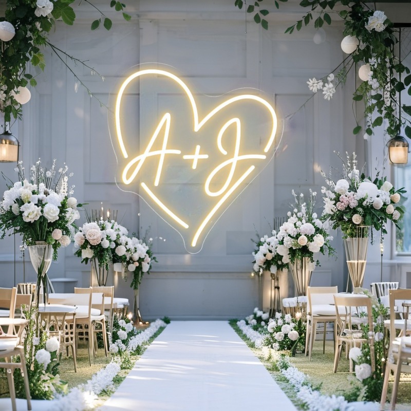 Custom Initials Heart LED Neon - Photography Graduation reseña y precio