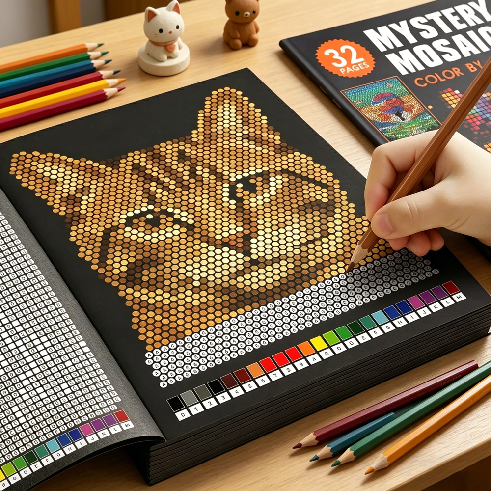 Mystery Mosaics Color by Numbe - Photography Of Book reseña y precio