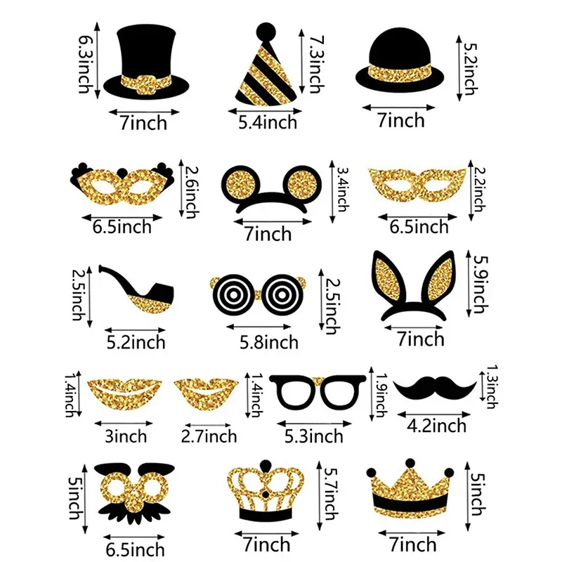16 PCS Photography Props, Funn - Photography Game reseña y precio