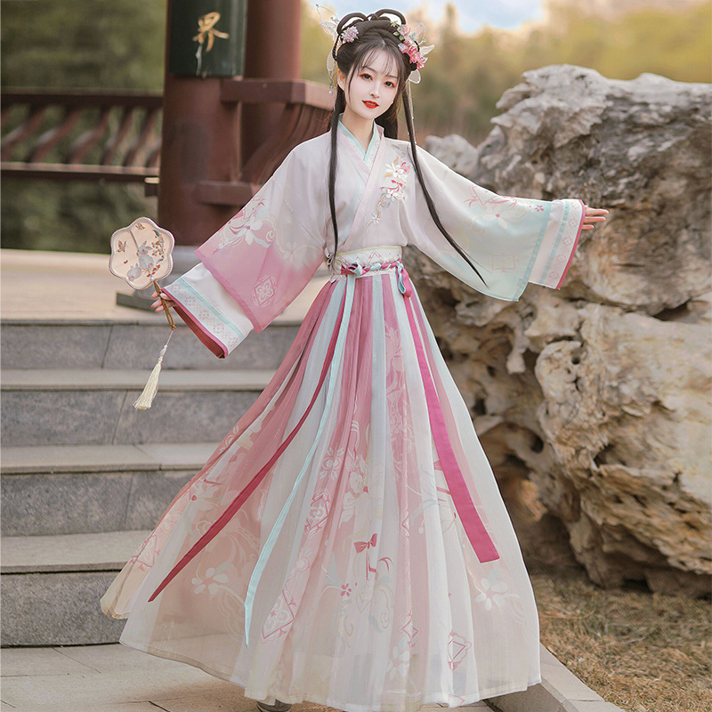 Women Pink Gradient Hanfu Trad - Photography Game reseña y precio