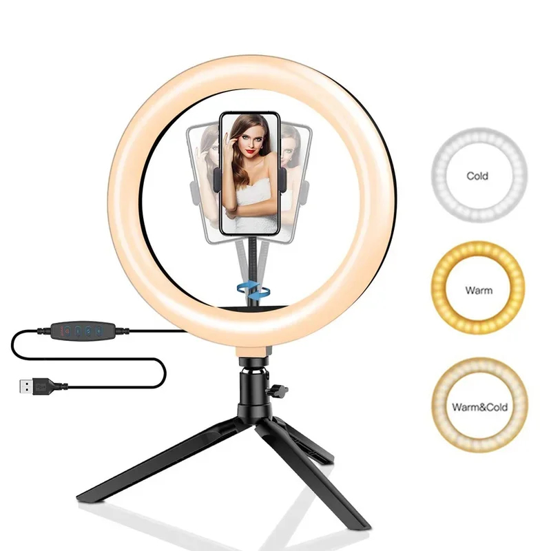 Dimmable26cm LED Ring Light Ki - Photography Kit Pro reseña y precio