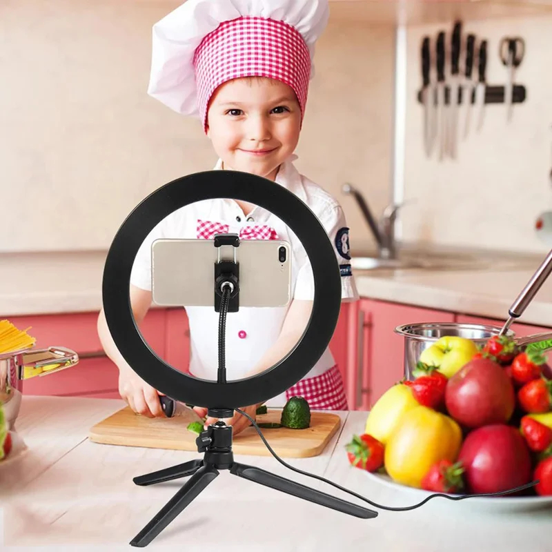 Dimmable26cm LED Ring Light Ki - Photography Kit Pro reseña y precio