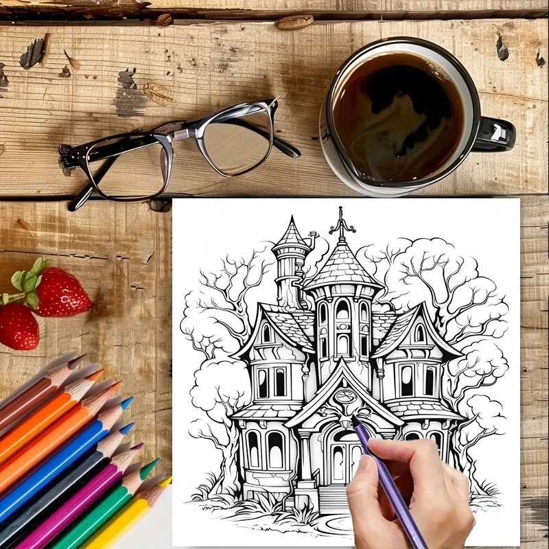 Haunted House Coloring Book fo - Photography Of Book reseña y precio
