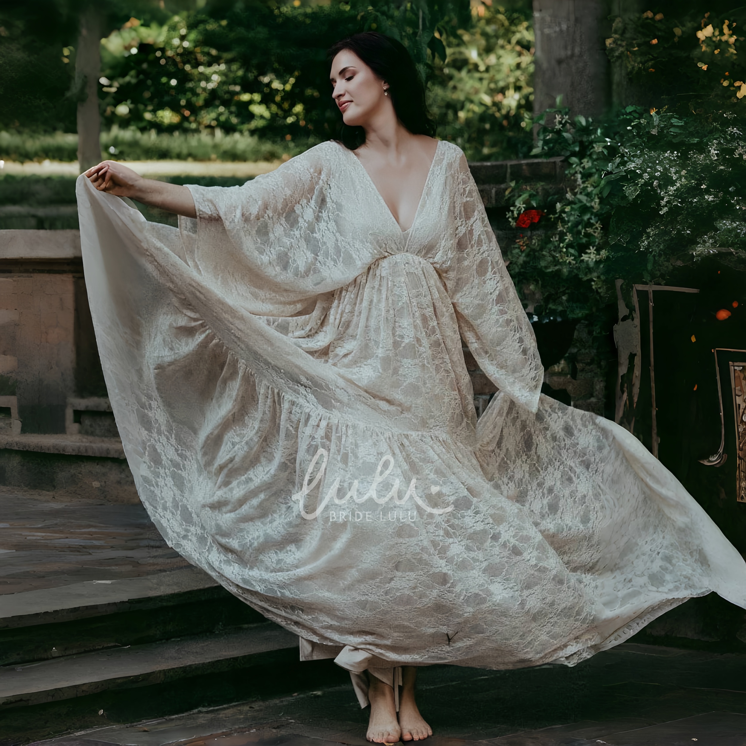 See Through Lace Boho Maternit - Photography Club reseña y precio