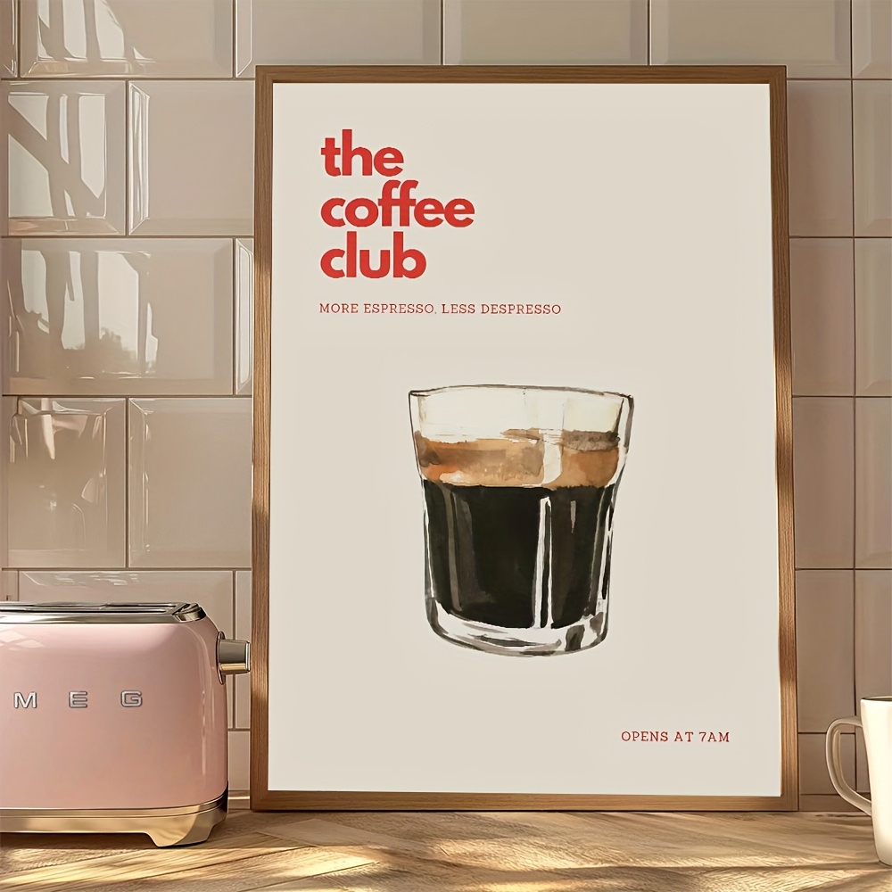 Retro Coffee Club Canvas Print - Photography Club reseña y precio