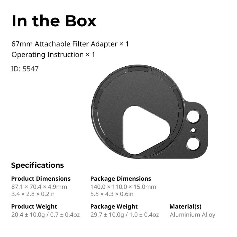 SmallRig FilMov Attachable 67m - Photography Kit Pro reseña y precio