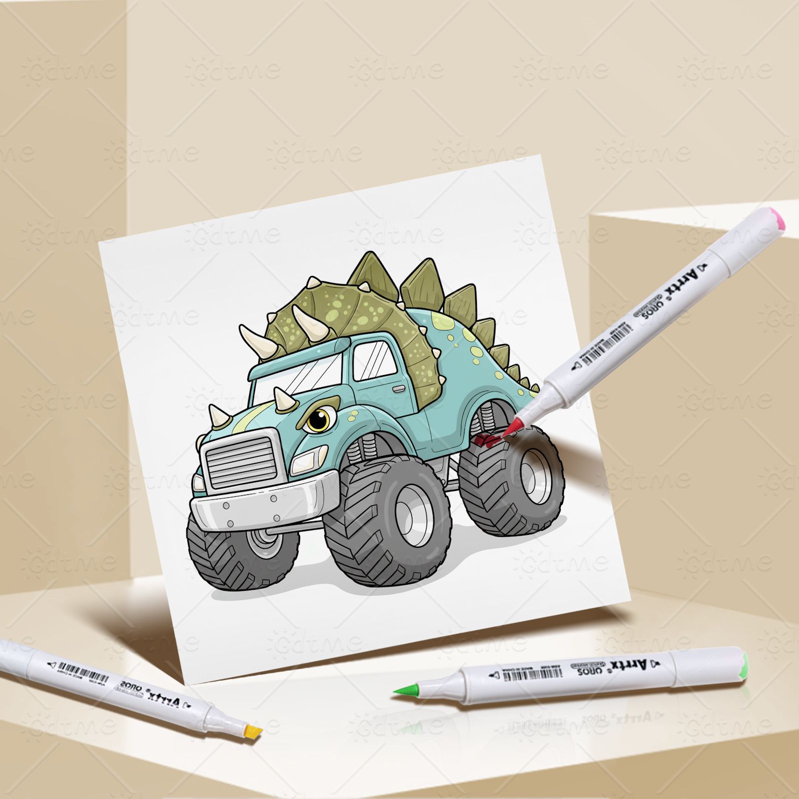 MONSTER TRUCK Coloring Book fo - Photography Of Book reseña y precio