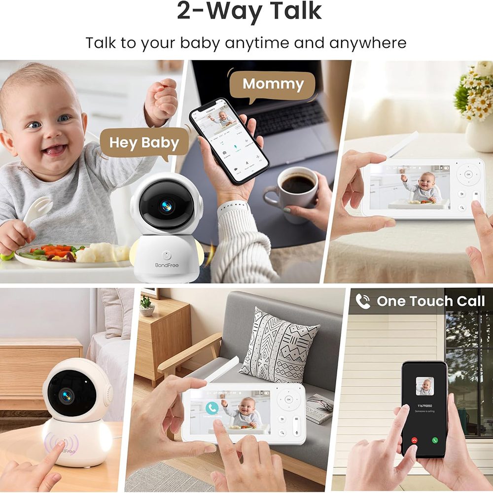 2K Baby Monitor with 2 Cameras - Photography Umbrella Lights reseña y precio