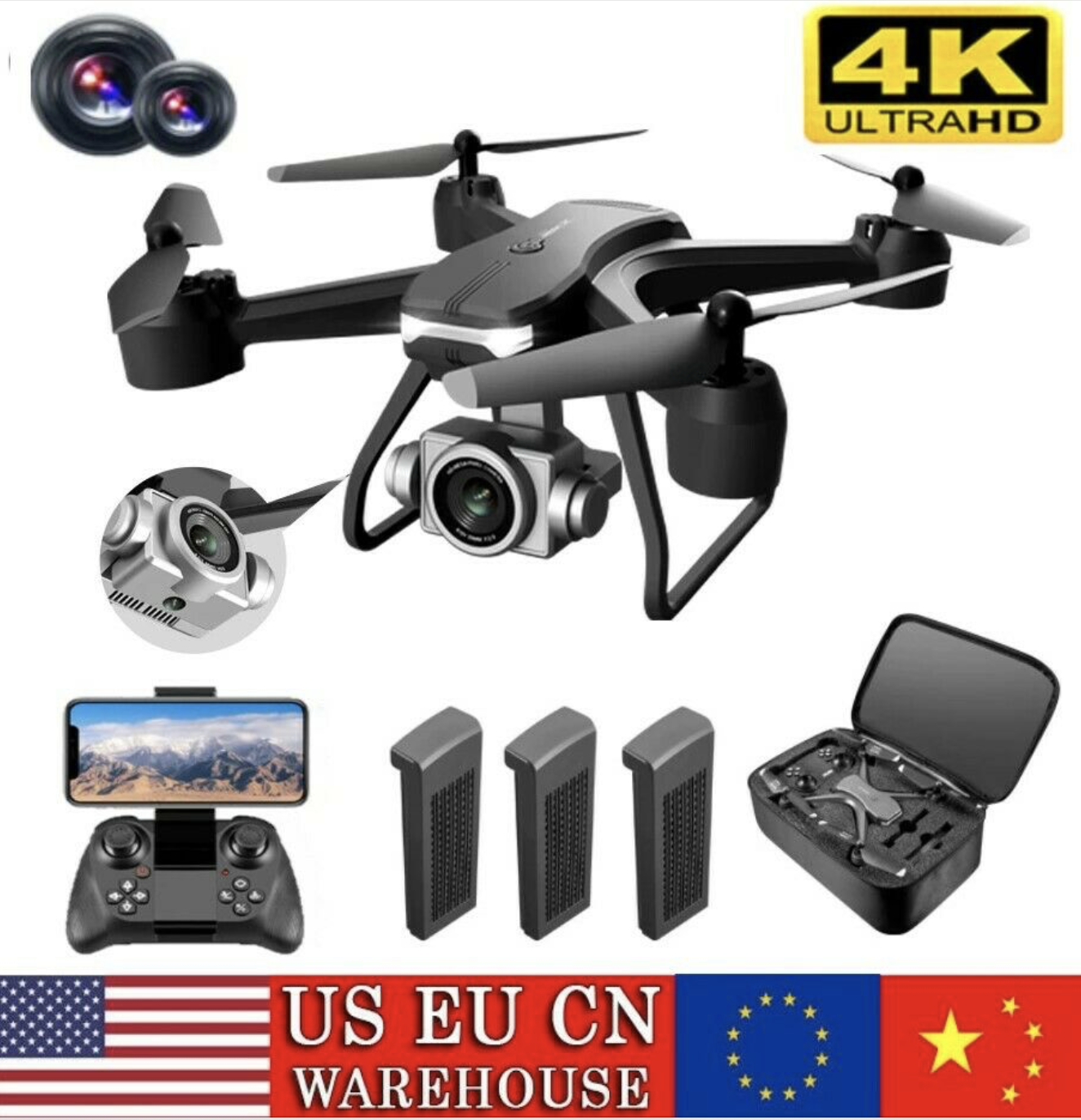 V14 Professional Drone, 3 Batt - Photography Angles reseña y precio